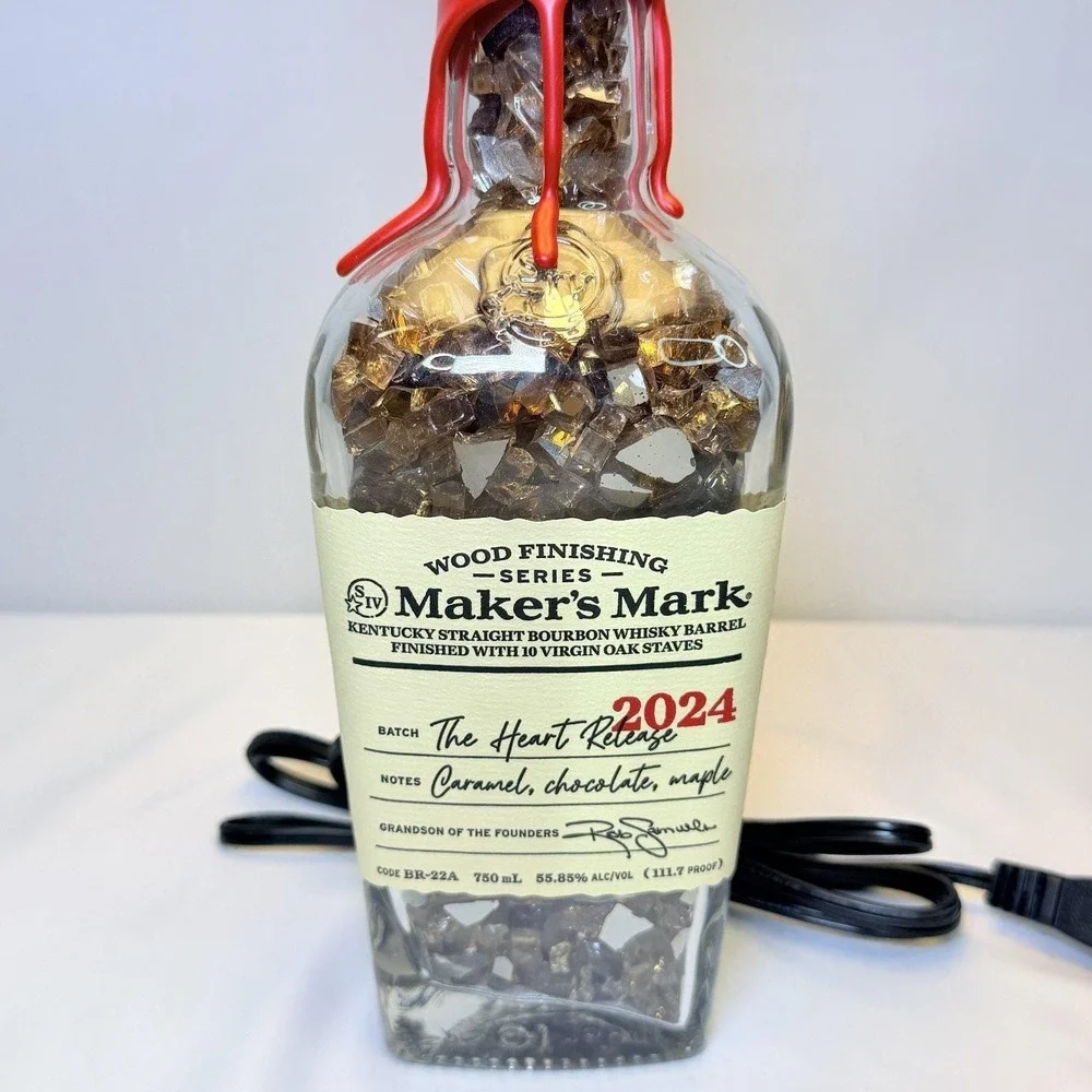 Maker's Mark Bottle‎ Lamp The Heart Release 2024 Great for Fathers Day
